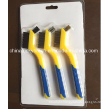 7inch Two Colour Plastic Handle Mini Wire Brush (YY-539)